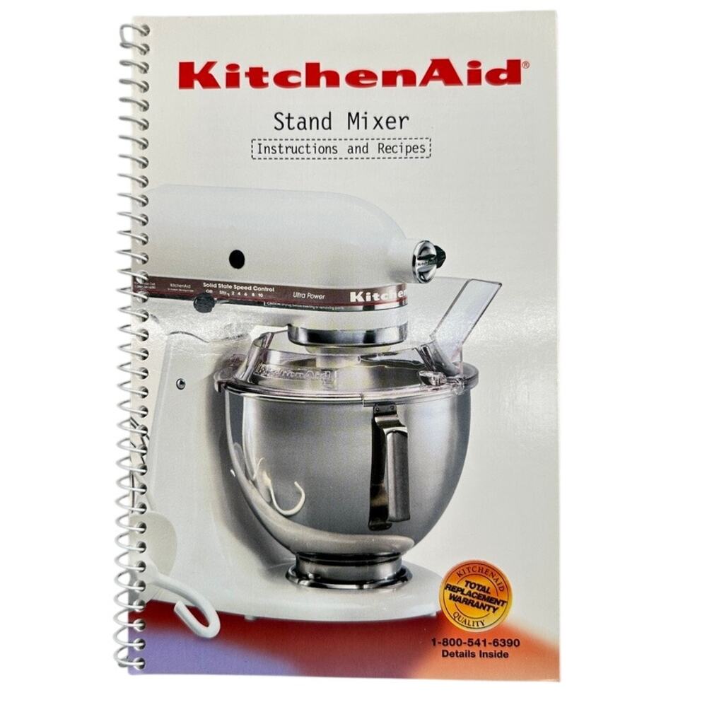 Vintage 1997 KitchenAid Stand Mixer Instructions Recipes Cookbook Manual 9704323